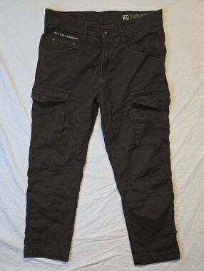 Diesel Black Straight Leg Baggy Fit Cargo Pants with Utility Pockets
